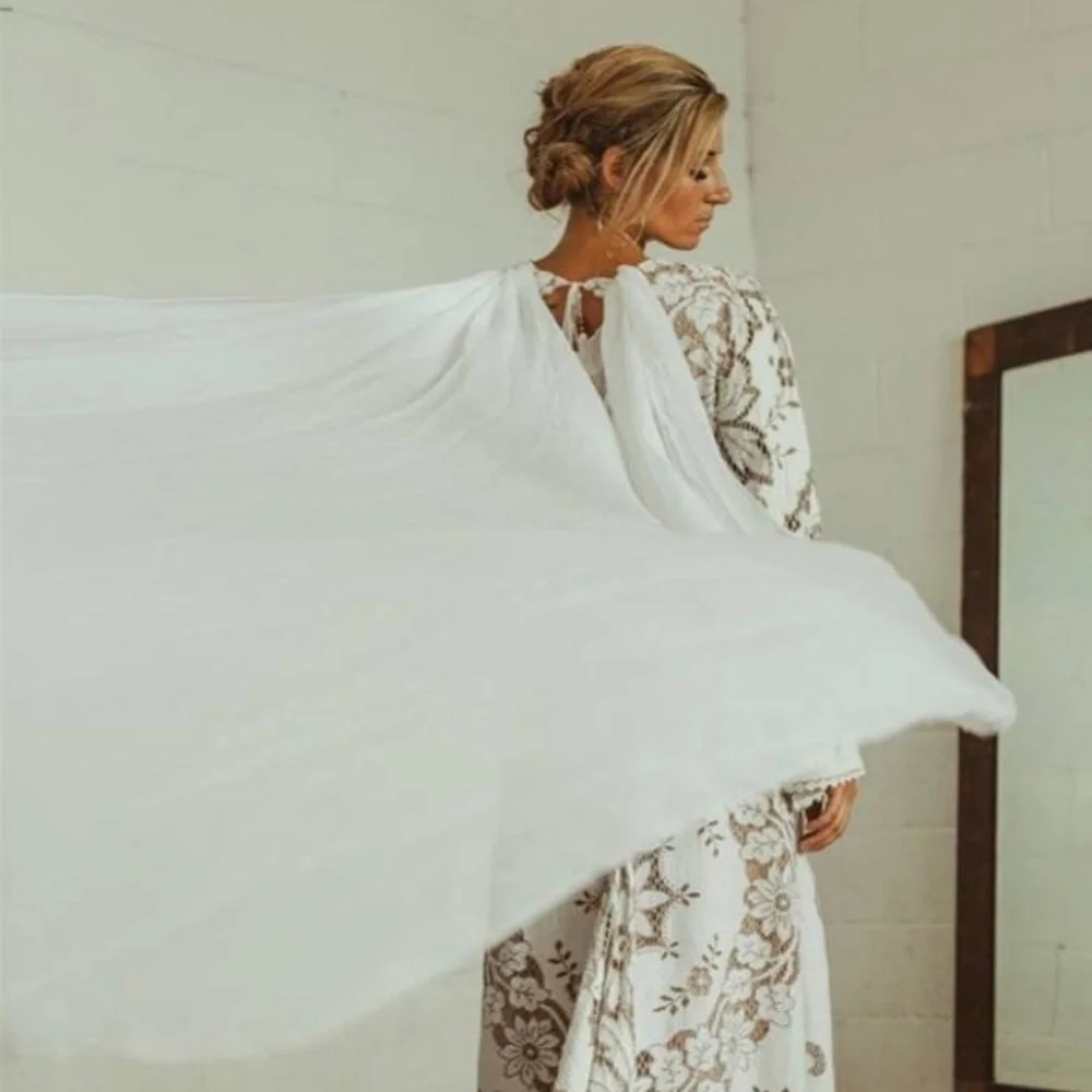 New Handmade Cape Wedding Veil Bridal Bride bridal soft